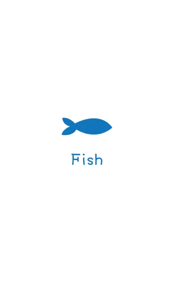 [LINE着せ替え] シンプルな青い魚の画像1