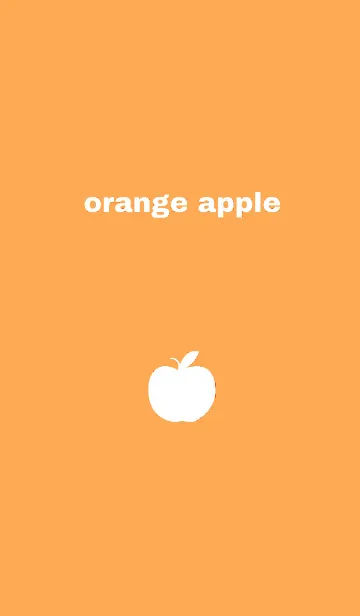 [LINE着せ替え] オレンジカラーりんご001の画像1
