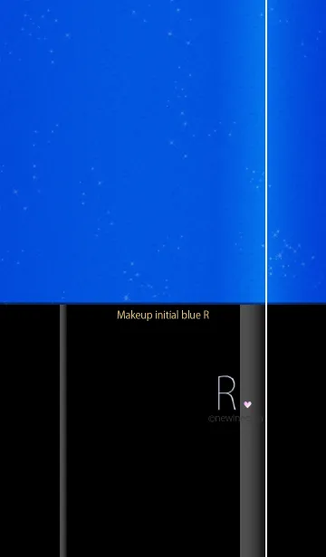 [LINE着せ替え] メークアップ イニシャル ブルー Rの画像1