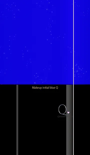 メークアップ イニシャル ブルー Qの着せ替えメイン画像