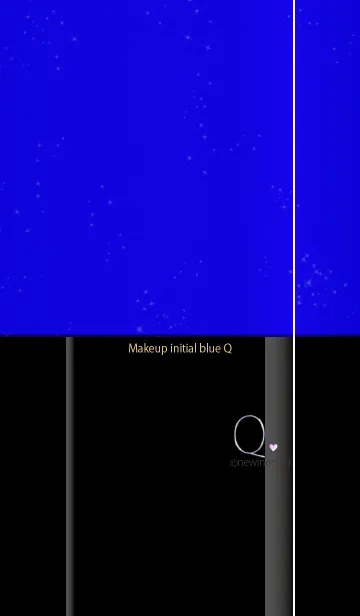 [LINE着せ替え] メークアップ イニシャル ブルー Qの画像1