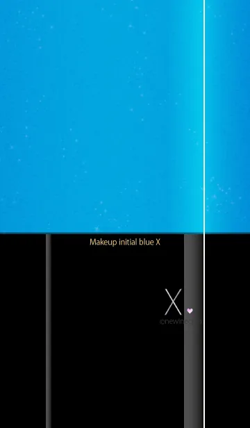 [LINE着せ替え] メークアップ イニシャル ブルー Xの画像1