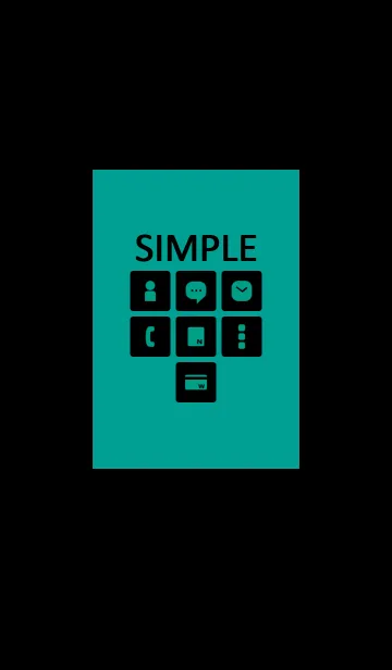 [LINE着せ替え] シンプル*グリーン＆ブラックの画像1