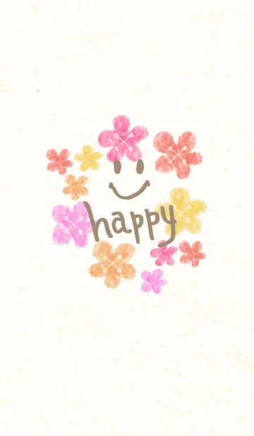 [LINE着せ替え] 大人水彩お花3-スマイル17-の画像1