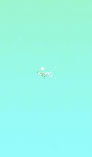 [LINE着せ替え] 恋愛運のライトブルーダイヤキャットの画像1