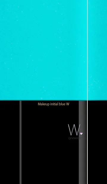 [LINE着せ替え] メークアップ イニシャル ブルー Wの画像1