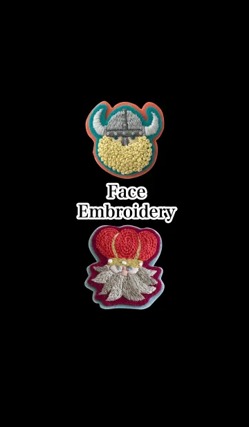[LINE着せ替え] Face embroideryの画像1