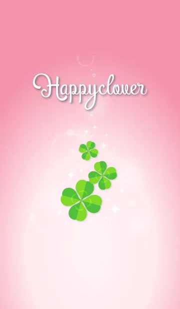 [LINE着せ替え] 幸せを呼ぶクローバー2(ピンク)の画像1
