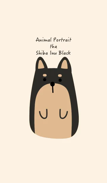 [LINE着せ替え] Animal Portrait - Shiba Inu Blackの画像1