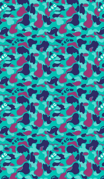 [LINE着せ替え] REC__CAMOUFLAGE_TYPE.B_MINTの画像1