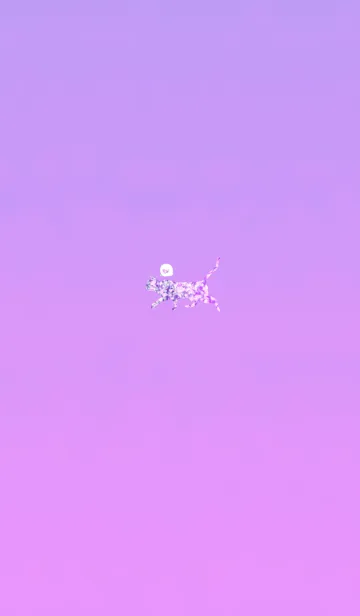 [LINE着せ替え] 恋愛運のパープルピンクダイヤキャットの画像1