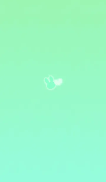 [LINE着せ替え] ふんわりうさぎハートブルーグリーンの画像1