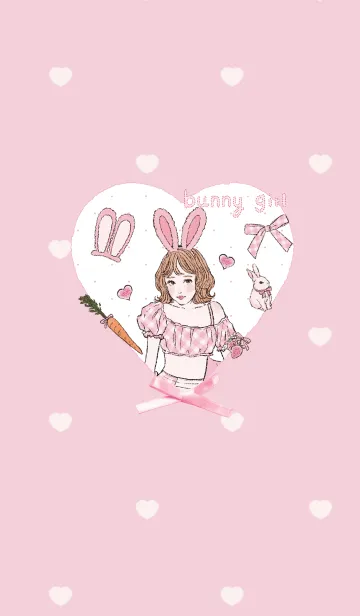 [LINE着せ替え] ♥bunny girl♥( pink )の画像1