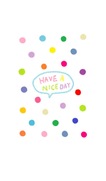 [LINE着せ替え] シンプルワード x 水玉の画像1