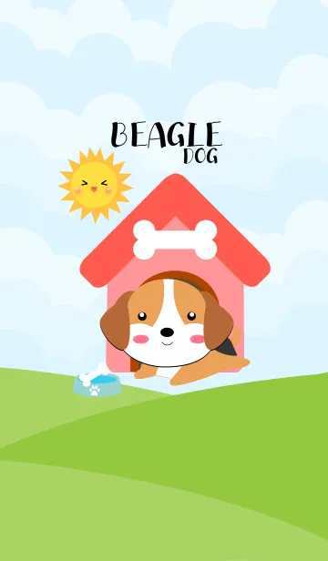 [LINE着せ替え] I'm Lovely Beagle Dog Theme (jp)の画像1
