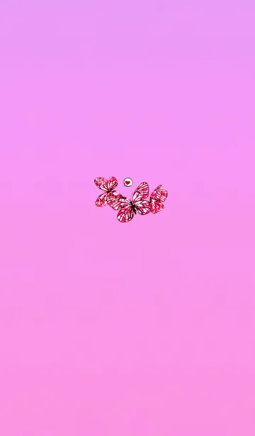 [LINE着せ替え] 恋愛運のレッドクリスタル蝶の画像1