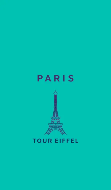 [LINE着せ替え] REC_PARIS_TOUR_EIFFEL_VER. MINT/PURPLEの画像1