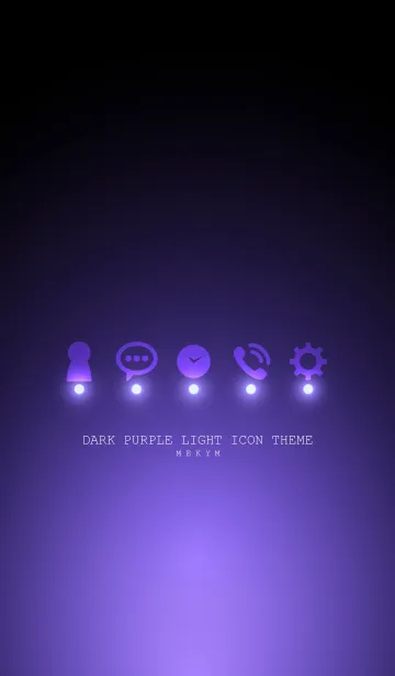 [LINE着せ替え] DARK PURPLE LIGHT ICON THEMEの画像1