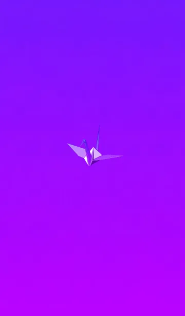 [LINE着せ替え] パープル折り紙鶴の画像1