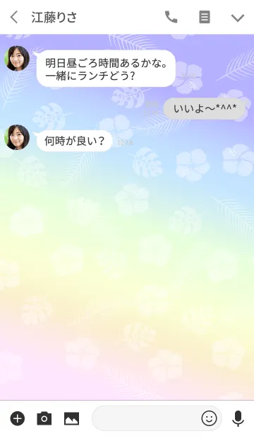 [LINE着せ替え] ALOHA SUMMER -Rainbow-の画像3