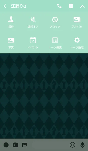 [LINE着せ替え] チェス駒(大人グリーンxホワイトxダイヤ柄)の画像4
