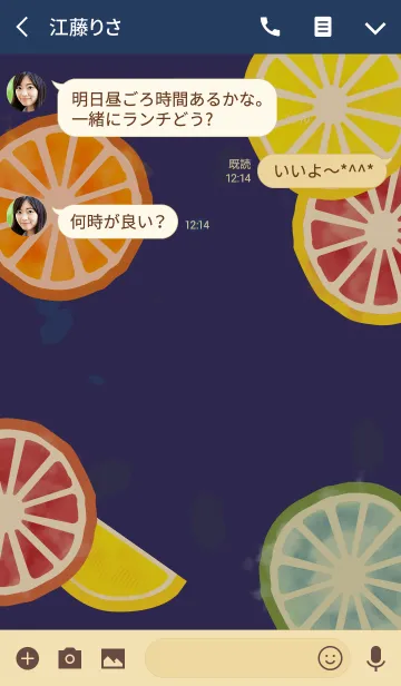 [LINE着せ替え] シトラス + 海の画像3