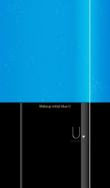 メークアップ イニシャル ブルー Uの着せ替えメイン画像
