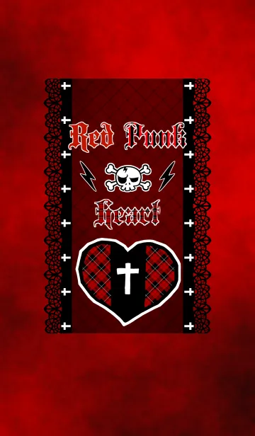 [LINE着せ替え] Red Punk Heartの画像1