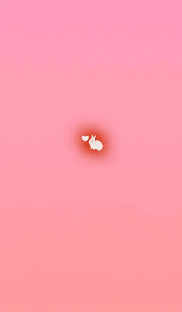 [LINE着せ替え] ウサギのシルエットオレンジの画像1