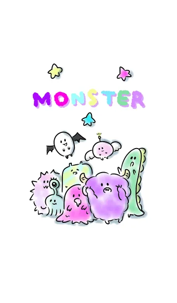 [LINE着せ替え] カラフル モンスターの画像1