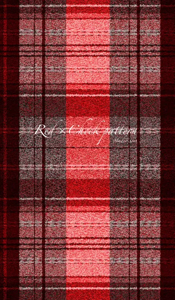 [LINE着せ替え] Red×Check patter2の画像1