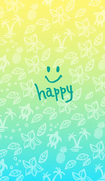 [LINE着せ替え] 夏 アロハ-スマイル17-の画像1