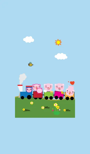 [LINE着せ替え] Cute pig theme v.8 (JP)の画像1