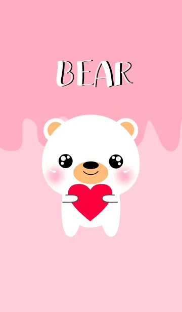 [LINE着せ替え] I am Pretty White Bear Theme (jp)の画像1