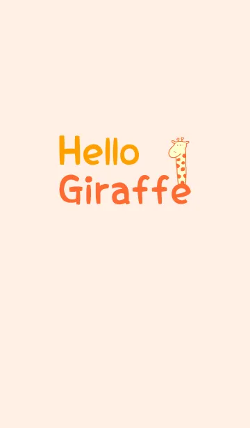 [LINE着せ替え] Hello Giraffe orange 18の画像1