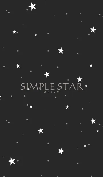 [LINE着せ替え] SIMPLE STAR -MAT BLACK-の画像1