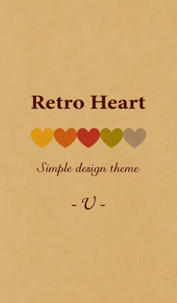[LINE着せ替え] Kraft Retro Heart『U』の画像1