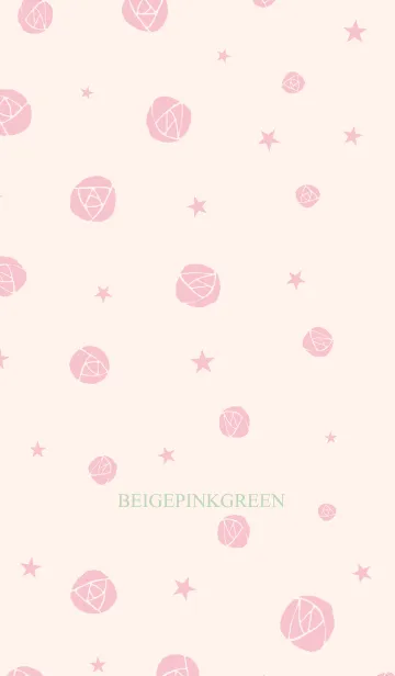 [LINE着せ替え] ベージュ・ピンク・グリーンの画像1