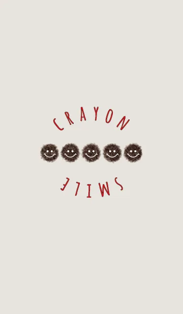 [LINE着せ替え] クレヨン ベージュ＆ブラウン / スマイルの画像1