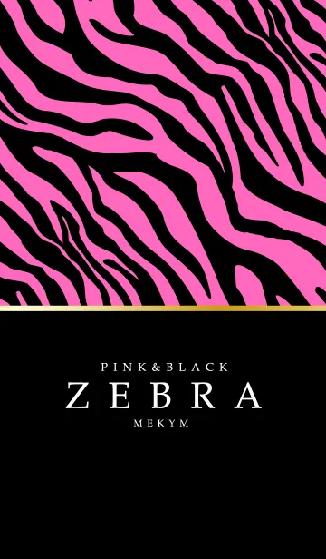 [LINE着せ替え] ZEBRA -PINK＆BLACK- 3の画像1