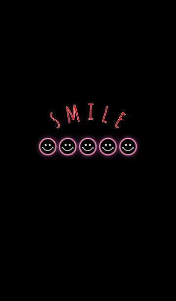 [LINE着せ替え] ネオン ピンク / スマイルの画像1