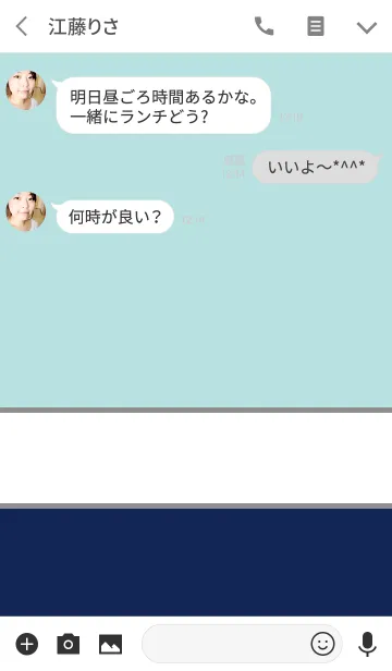 [LINE着せ替え] カラーズ*ブルー＆ネイビー＆ホワイトの画像3