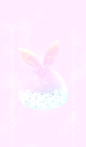 クリスタルピンクゴールドのウサギの着せ替えメイン画像