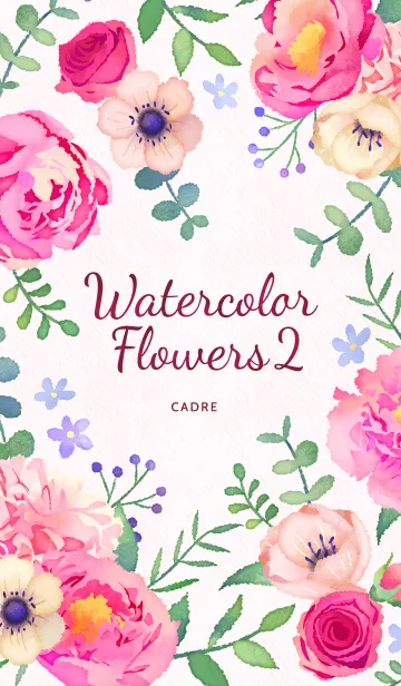 [LINE着せ替え] Watercolor Flowers 2の画像1