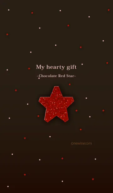 [LINE着せ替え] チョコレート レッド スターの贈り物の画像1