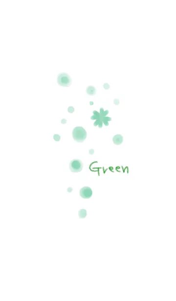 [LINE着せ替え] fuwafuwa（グリーン）の画像1