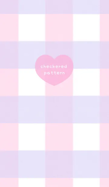 [LINE着せ替え] チェック*パープル＆ピンクの画像1