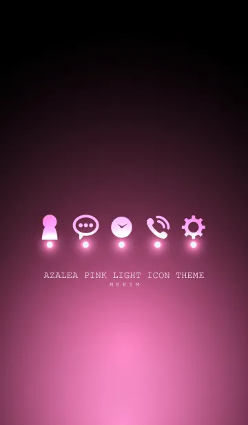 AZALEA PINK LIGHT ICON THEMEの着せ替えメイン画像