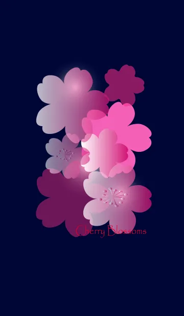 [LINE着せ替え] Cherry Blossoms in ultramarineの画像1