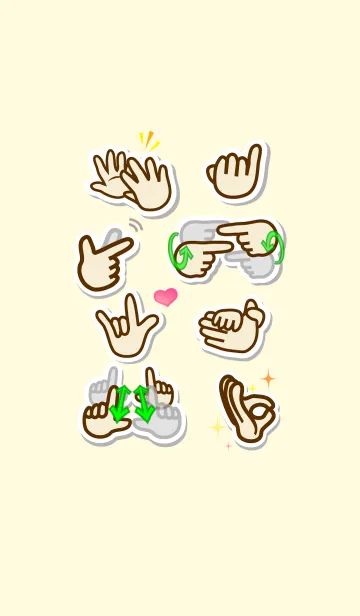 手話の着せかえのLINE着せ替え